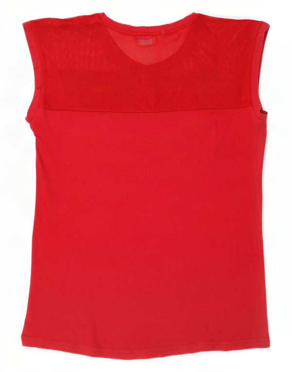 Женская футболка с рисунком Ellesse Heritage Top UK 12, хлопковый цвет среднего розового цвета