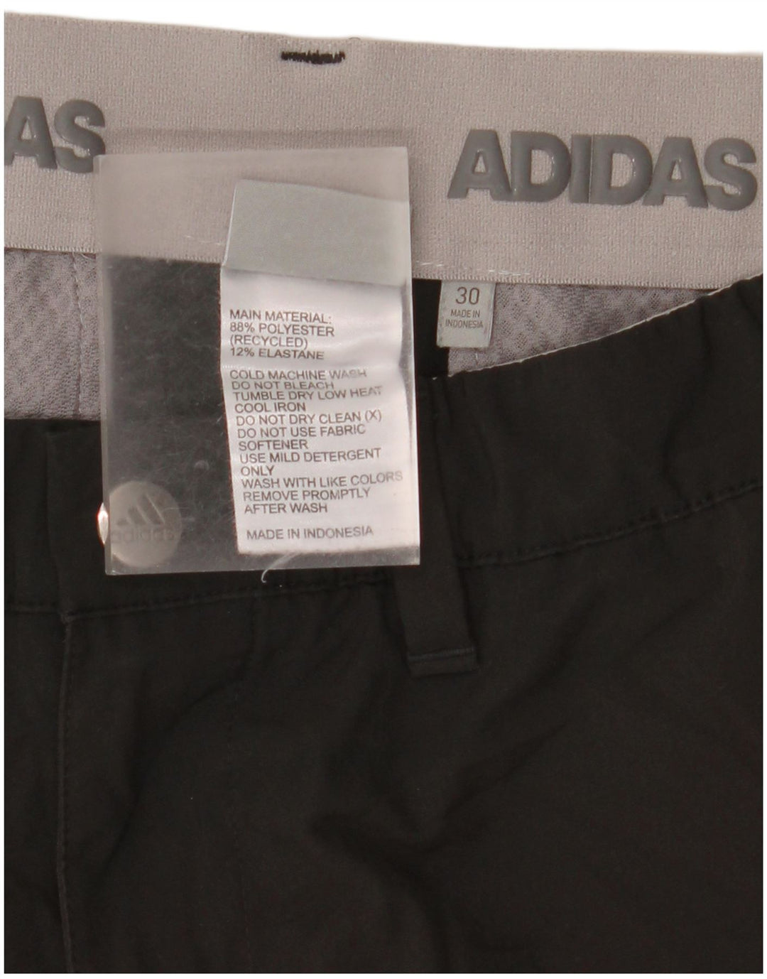 Мужские шорты чинос Adidas W30, средний черный полиэстер