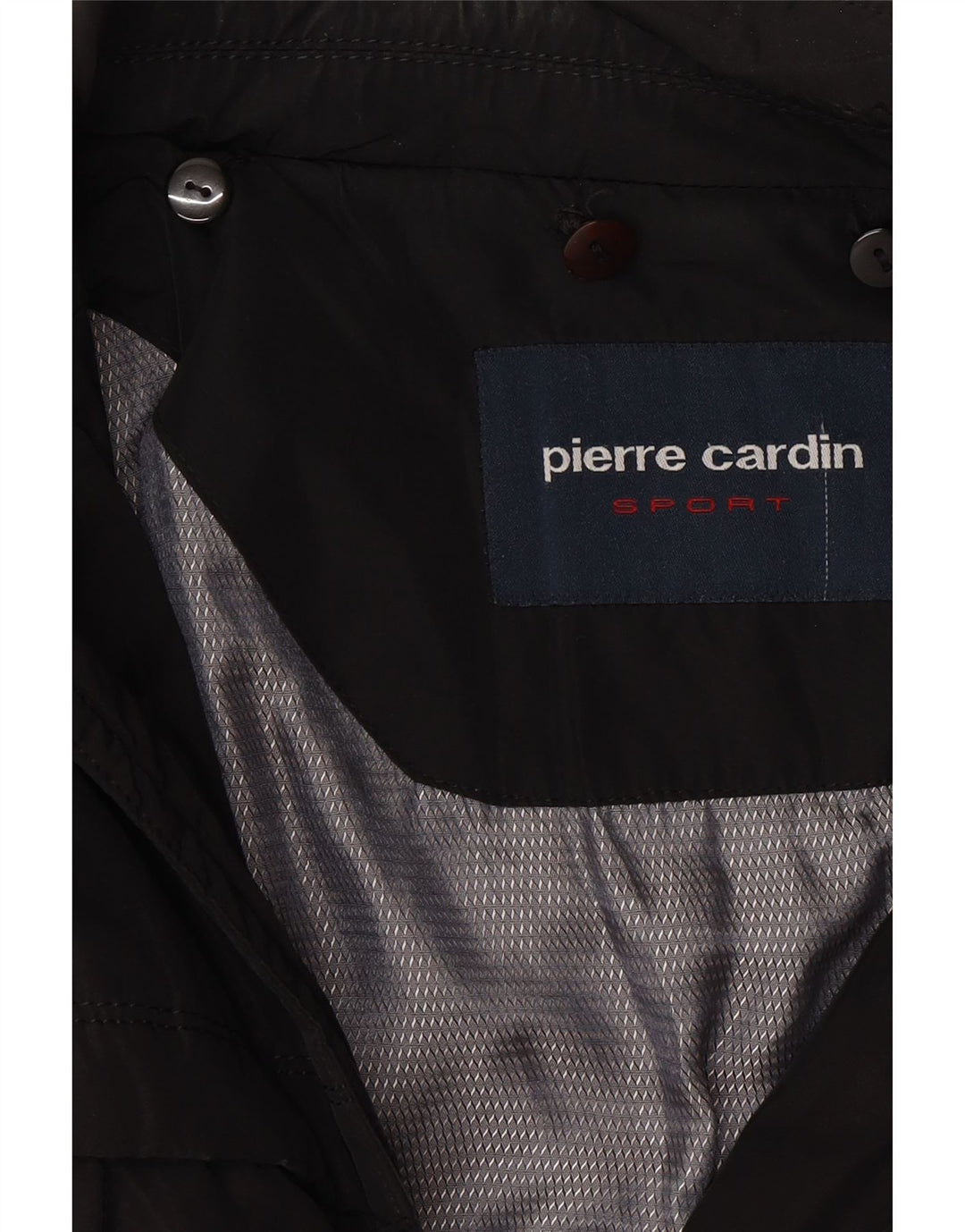PIERRE CARDIN Mens Padded Jacket UK 44 2XL Black Polyester Vintage Pierre Cardin and Second-Hand Pierre Cardin from Messina Hembry 
