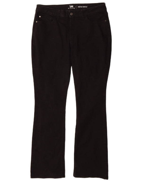 Женские джинсы Lee со средней посадкой, США 16, 2XL, W36 L32, черный хлопок