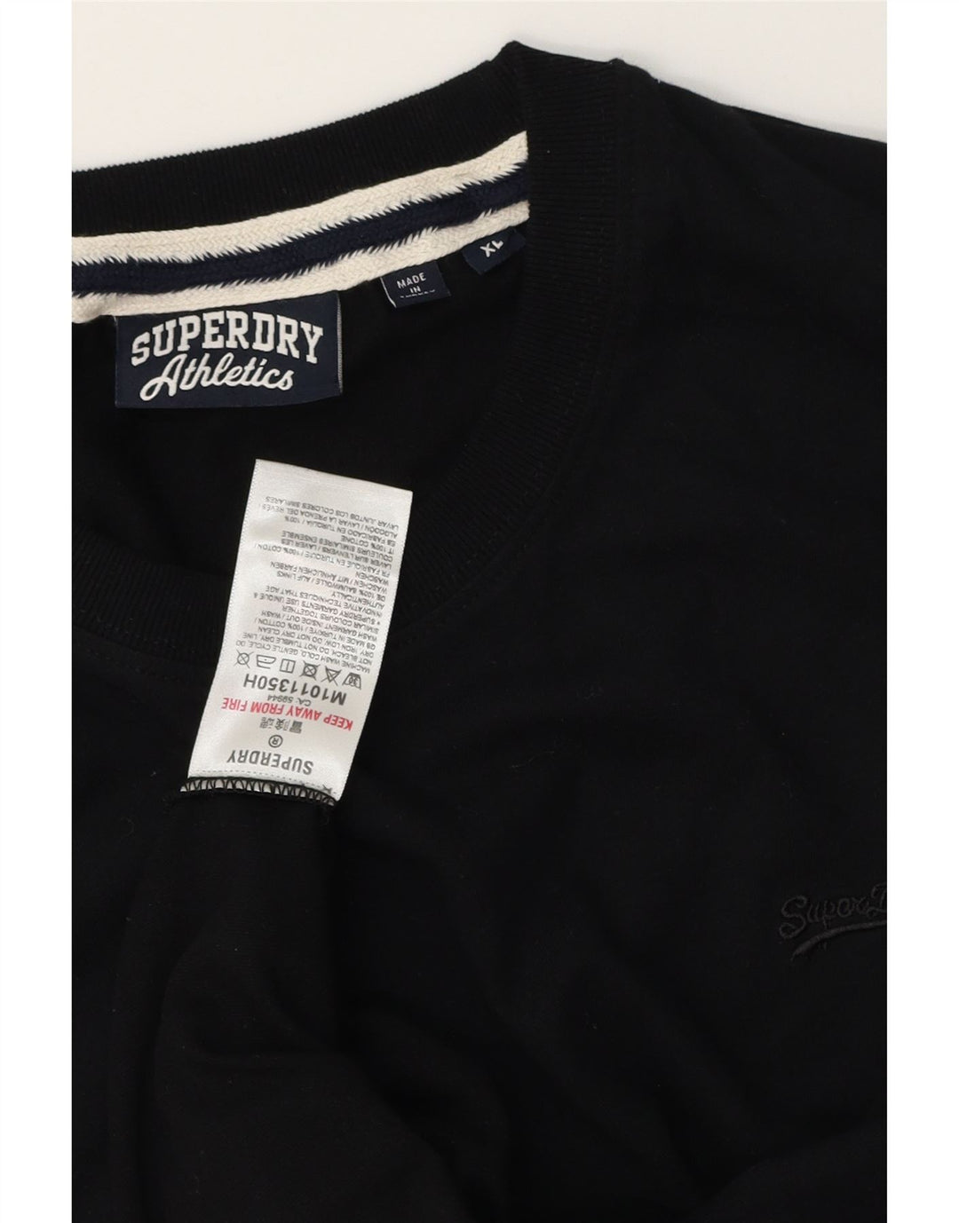 SUPERDRY Мужская футболка Top XL, черный хлопок