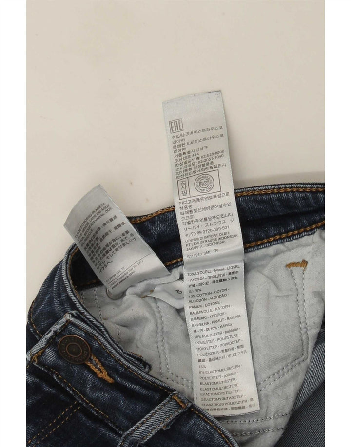 Женские джинсы Levi's Slim 712 W27 L30 синие из лиоцелла