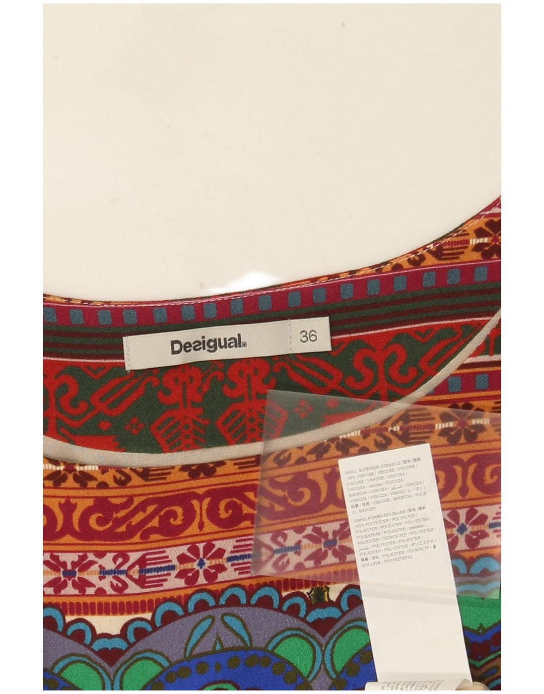 Женское платье прямого кроя DESIGUAL EU 36 с разноцветным цветочным принтом