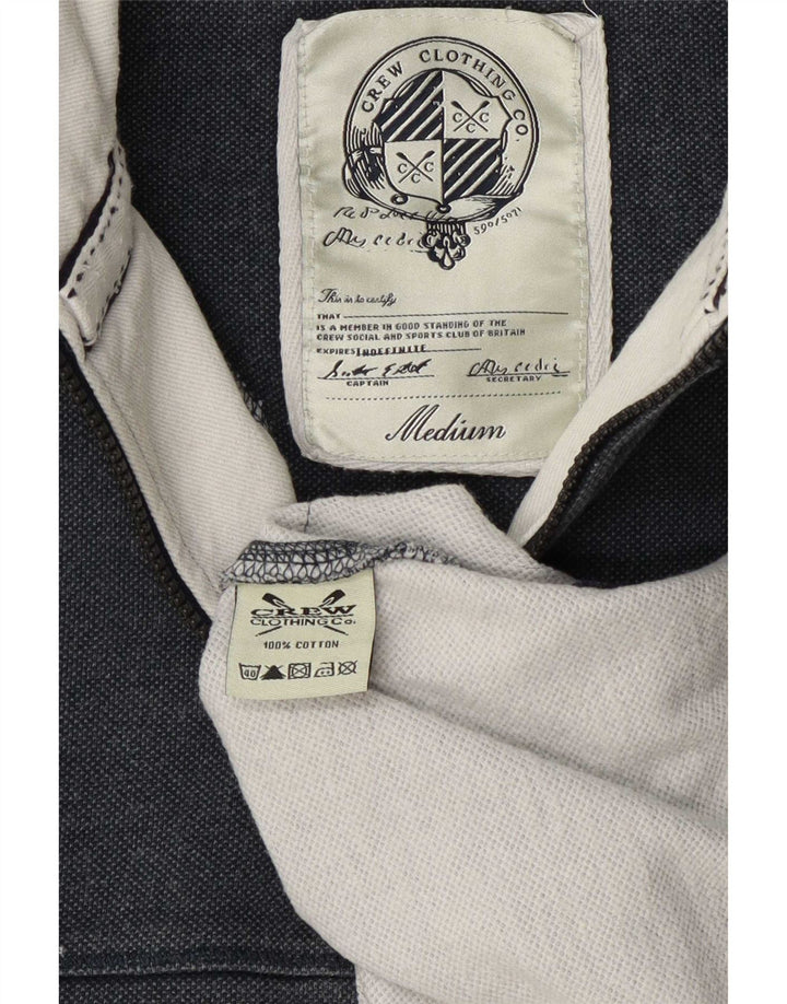 Crew Clothing Мужской свитшот с воротником на молнии, джемпер среднего серого цвета, хлопок