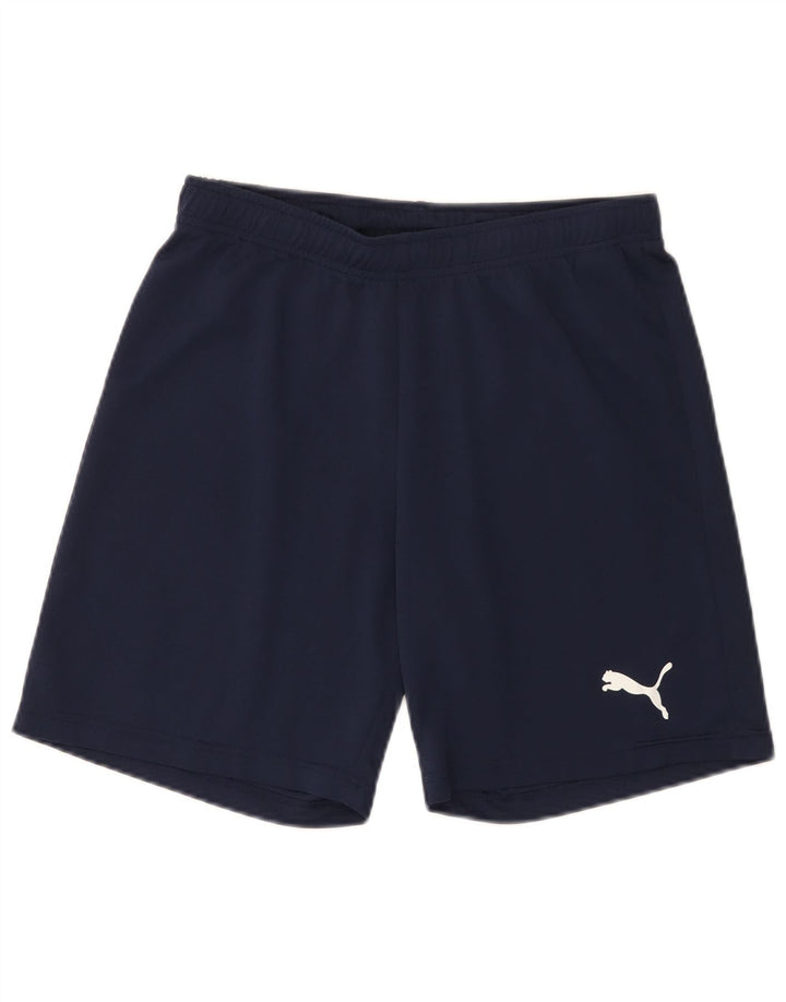 Мужские спортивные шорты Puma среднего размера, темно-синие, полиэстер