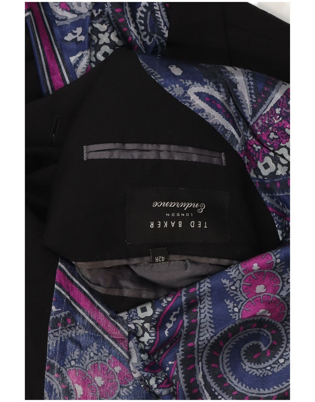 Мужской пиджак на двух пуговицах TED BAKER UK 42 XL, черная шерсть