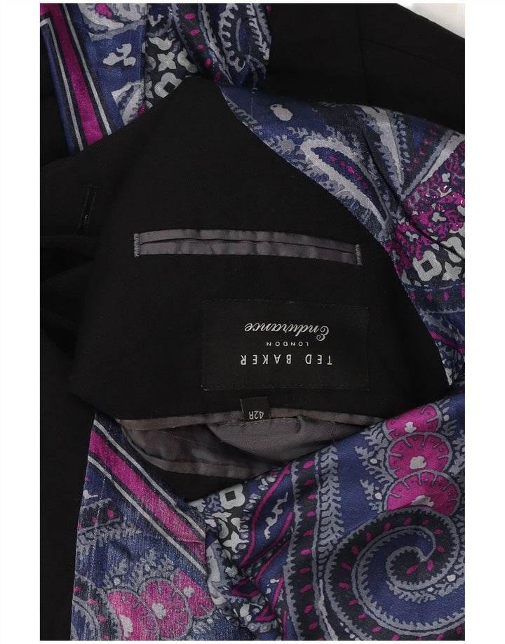 Мужской пиджак на двух пуговицах TED BAKER UK 42 XL, черная шерсть