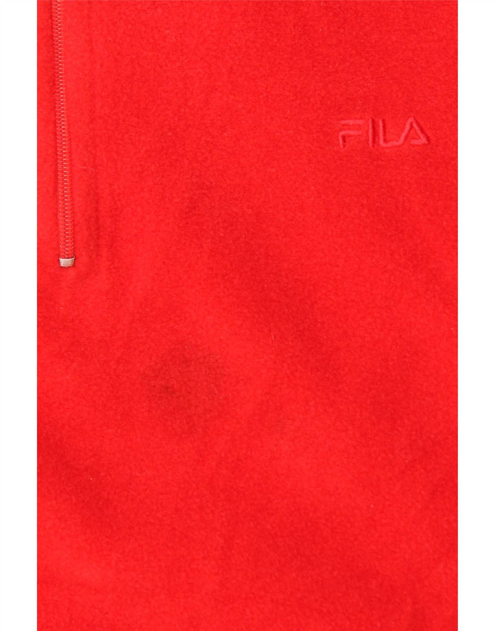 FILA Мужской флисовый джемпер с воротником на молнии IT 54 XL Красный Полиэстер