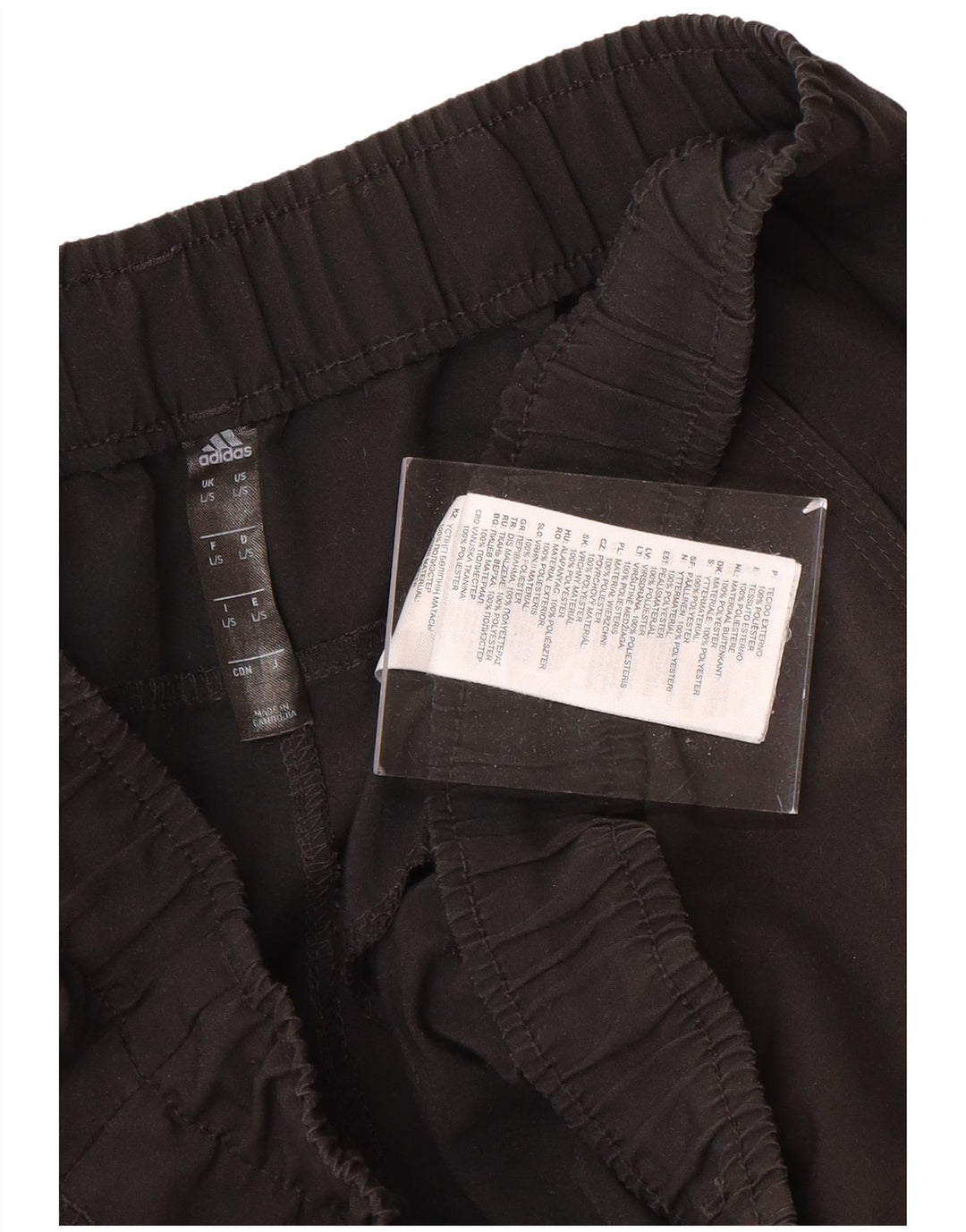 Мужские спортивные брюки ADIDAS, джоггеры, большие черные, полиэстер