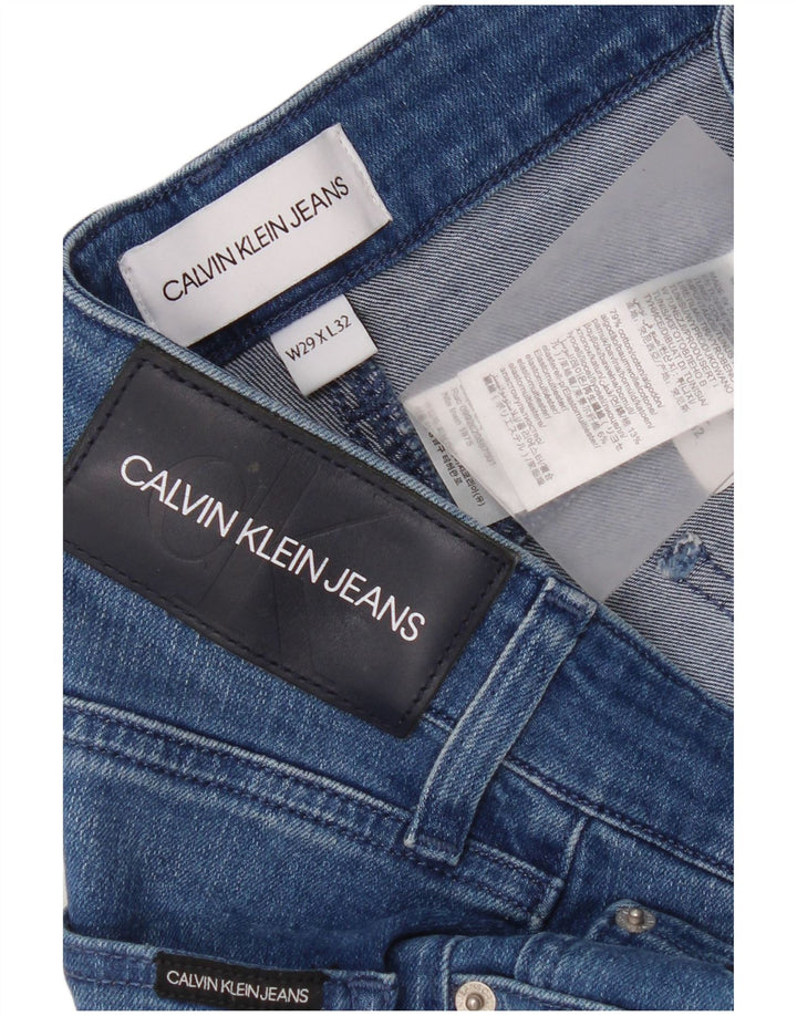 Мужские узкие джинсы Calvin Klein W29 L27, синий хлопок