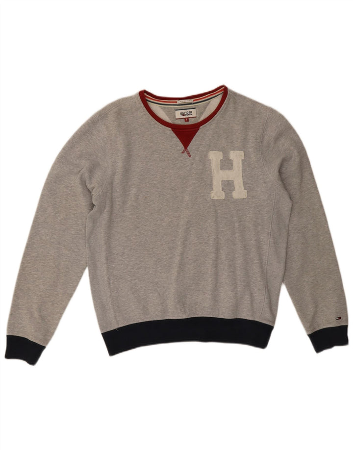 Женский свитер с рисунком Tommy Hilfiger UK 10, маленький серый