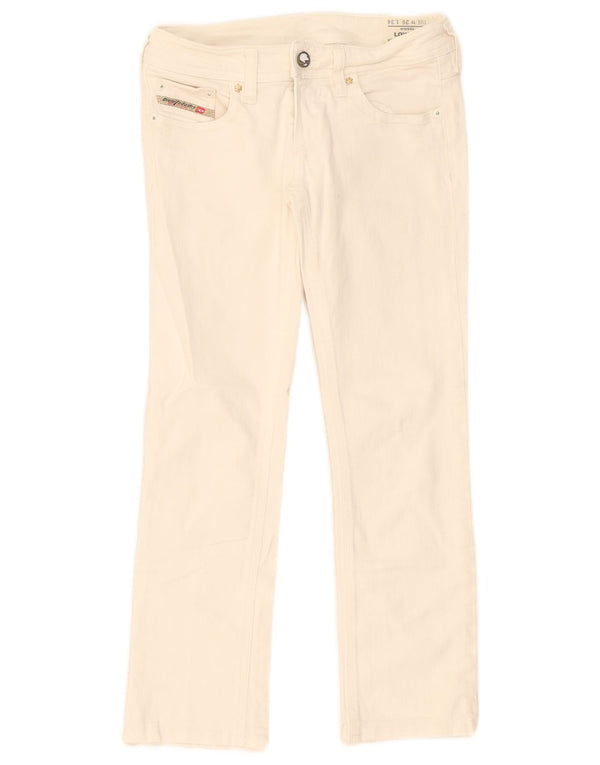 Женские укороченные джинсы Diesel Lowky W26 L24, белый хлопок