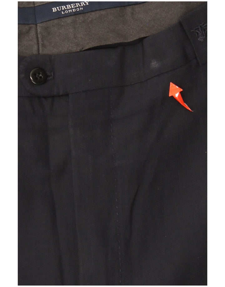 Burberry Мужские костюмные брюки IT 48 Medium W36 L31 Темно-синие шерстяные