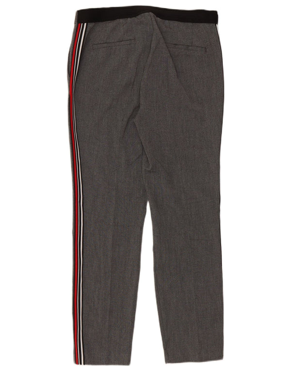 Женские прямые брюки чинос Zara, большие, W30 L27, серый полиэстер