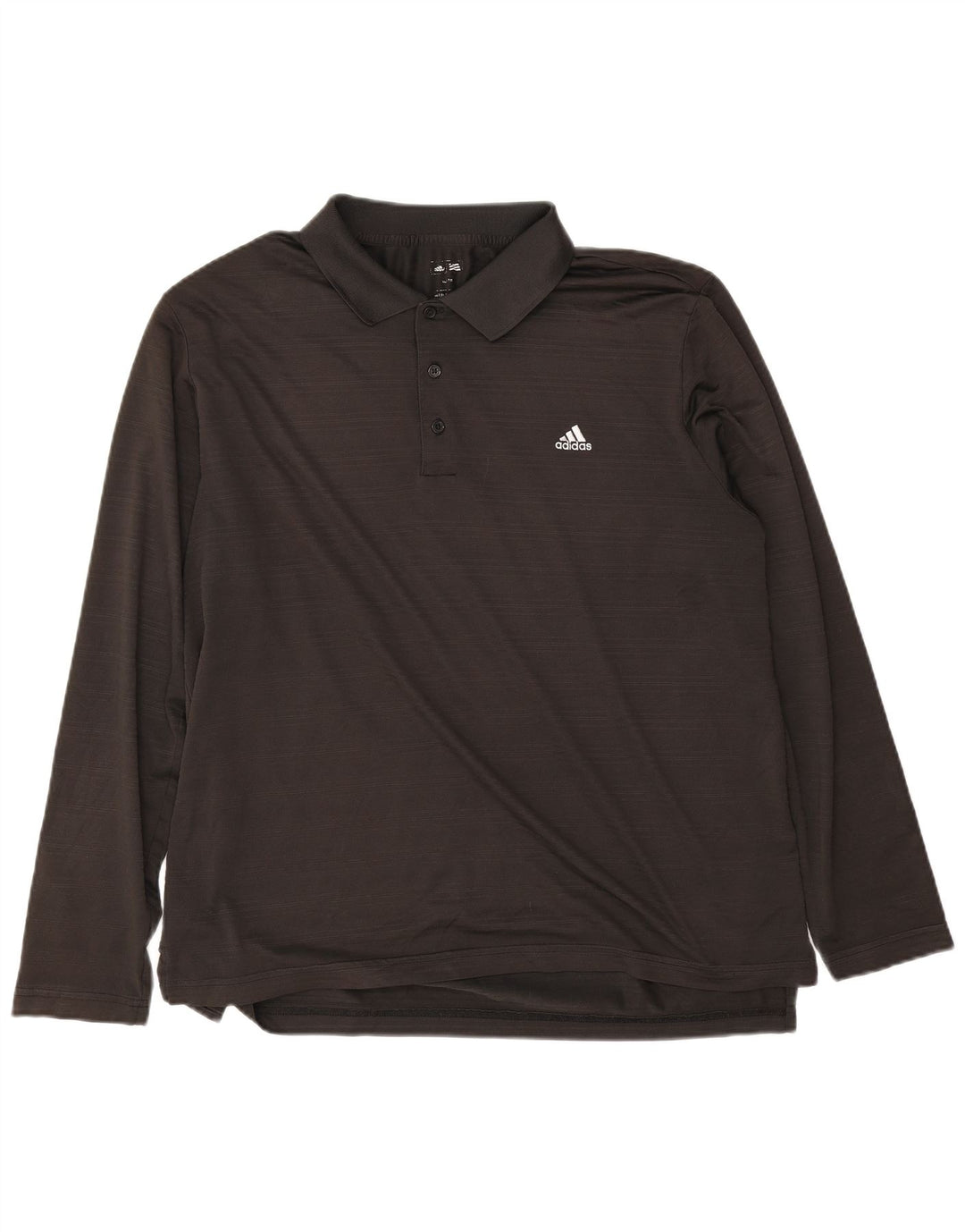 Мужская рубашка-поло Adidas с длинным рукавом XL, черный полиэстер