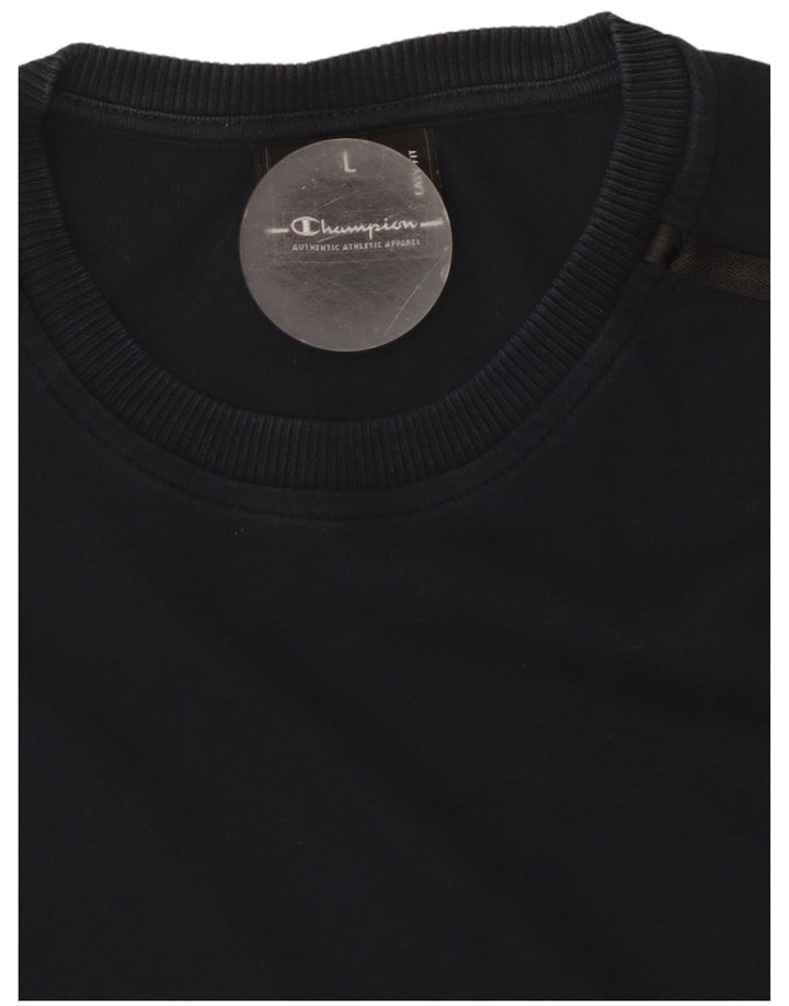 Футболка легкого кроя CHAMPION для девочек, топ 11–12 лет, темно-синий, большой размер