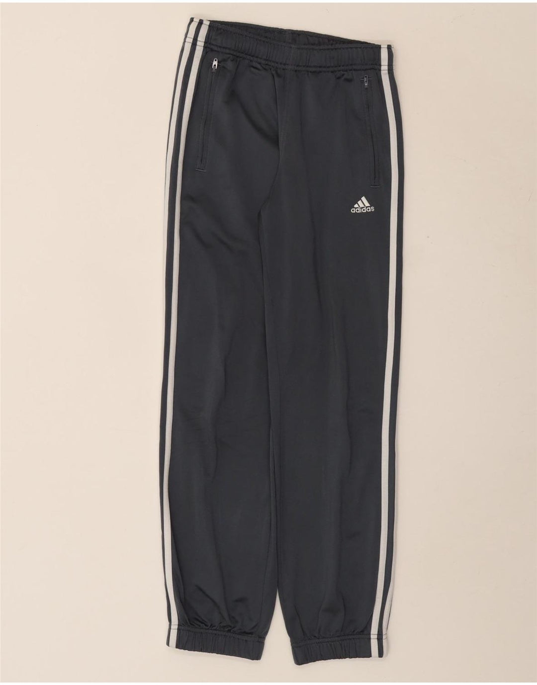 Спортивный костюм Adidas для мальчиков Брюки-джоггеры 11-12 лет Серый полиэстер