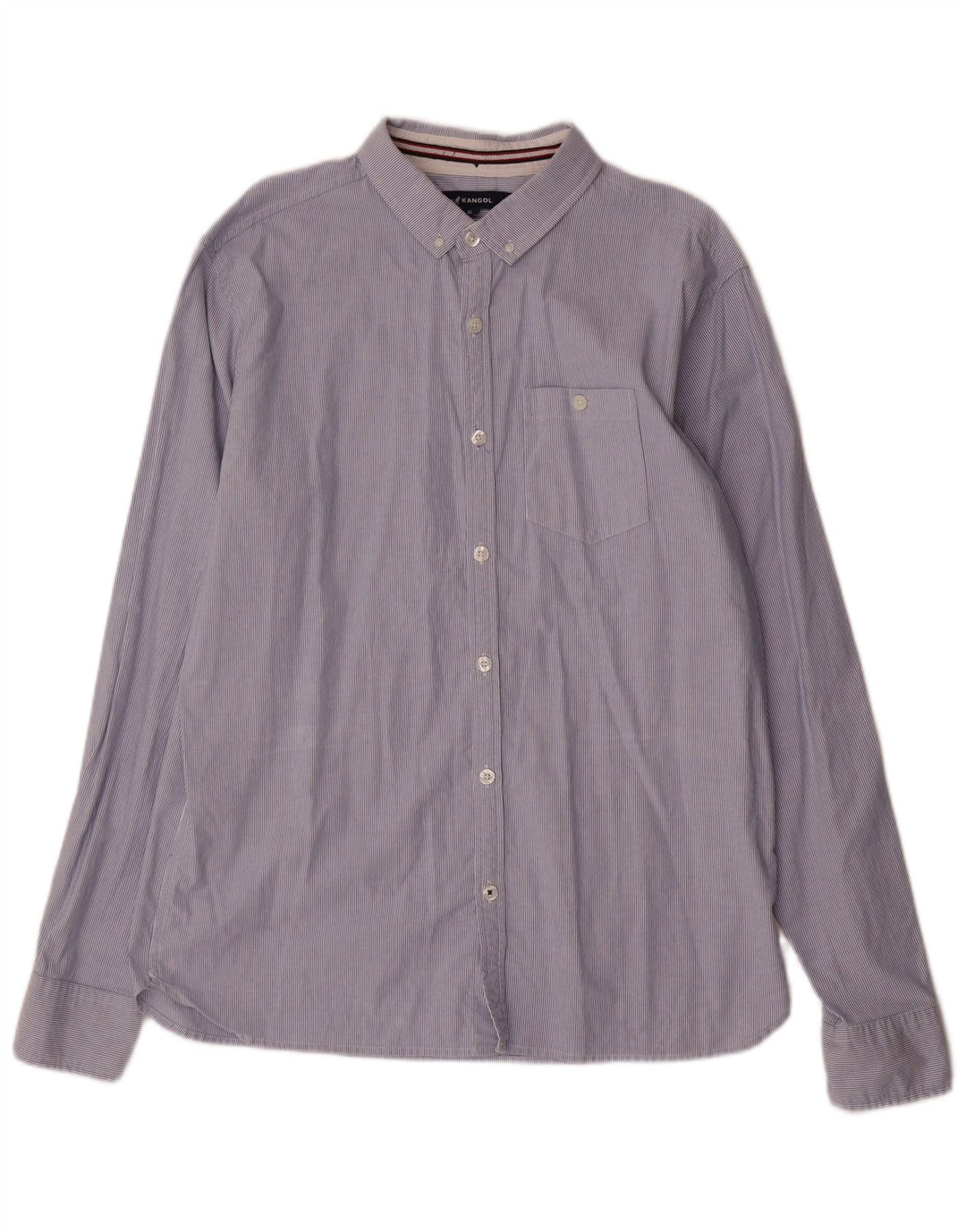 Мужская рубашка KANGOL XL, синяя хлопковая полоска