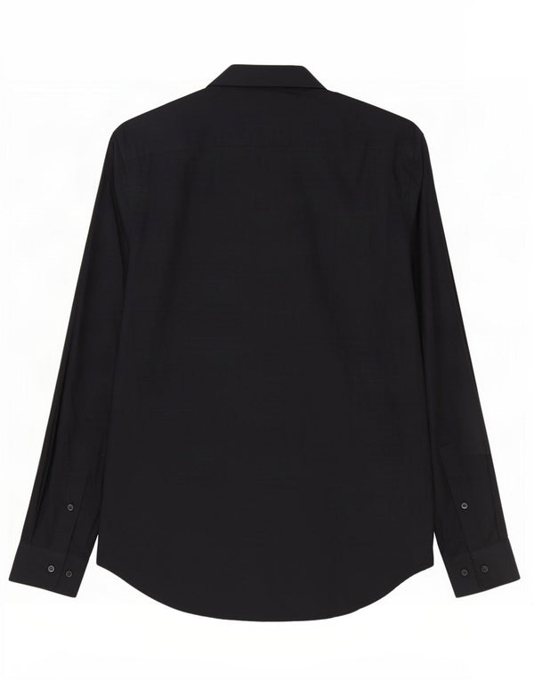 Мужская рубашка облегающего кроя Dkny, размер 16, 1/2, большая, черная, хлопковая