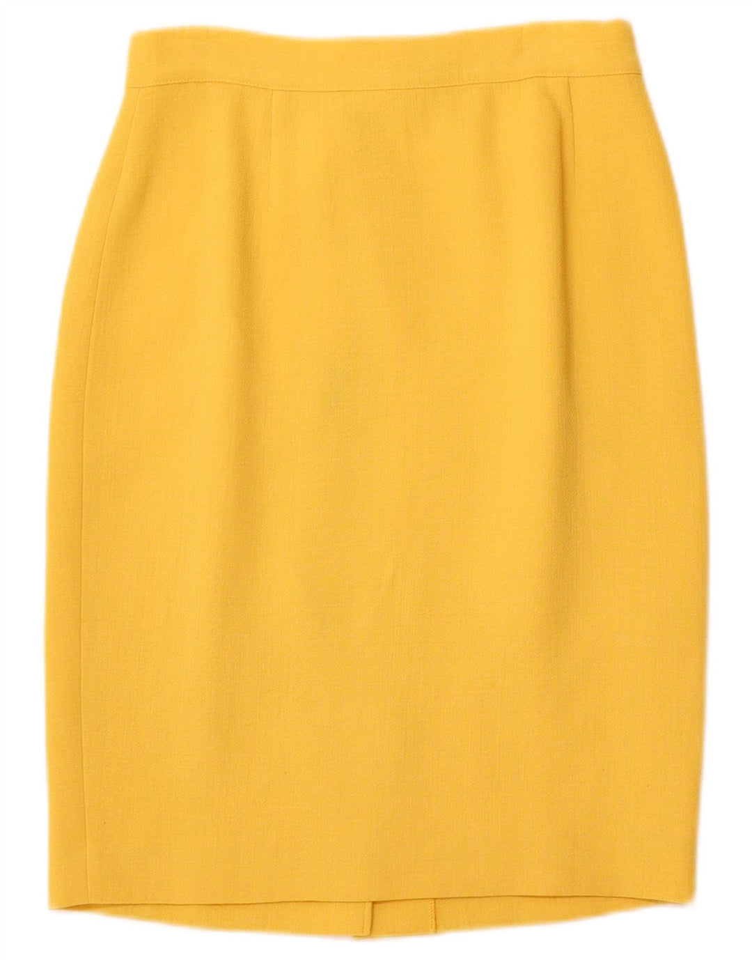 ВИНТАЖНЫЙ комплект женской юбки из 2 предметов на 4 пуговицах IT 44 Средний W26 Желтая шерсть