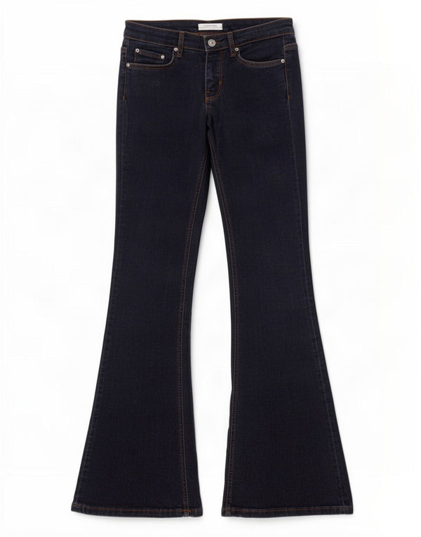 Женские расклешенные джинсы Zara EU 38 Small W28 L34 Темно-синие
