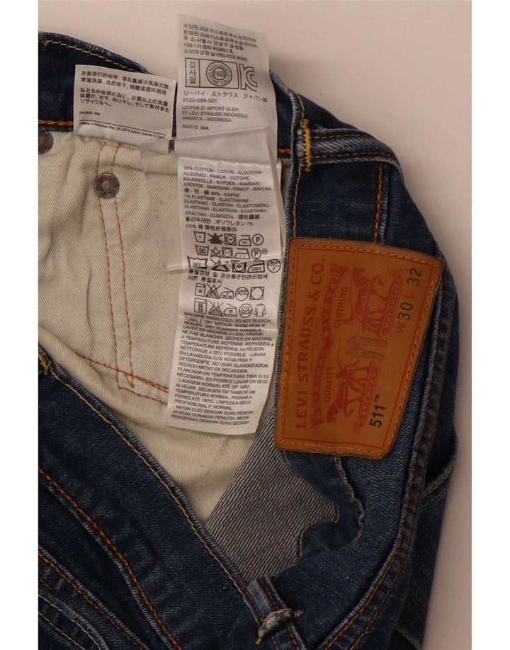 Женские джинсы LEVI'S 511 Slim W30 L32 Синие, хлопок