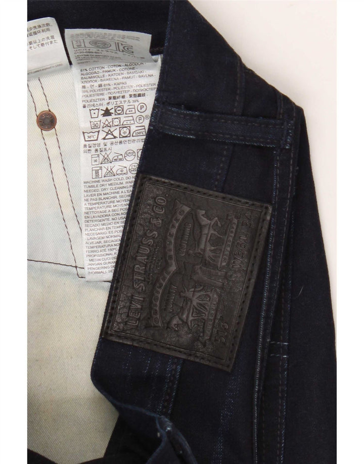 Мужские прямые джинсы Levi's 513 W36 L34 темно-синие, хлопок