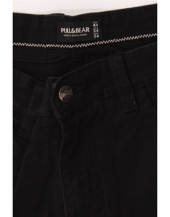 Мужские джинсовые шорты Pull & Bear EU 44, большие W34, черный хлопок
