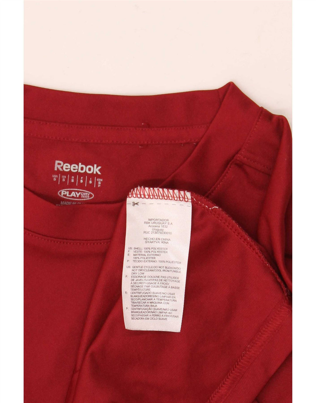 Reebok Мужская футболка с рисунком, маленький бордовый полиэстер