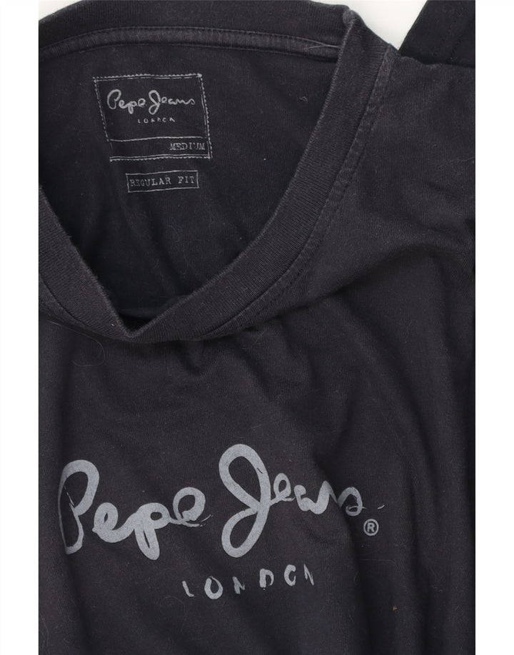 Мужские джинсы PEPE Jeans Regular Fit с графическим рисунком и длинным рукавом, средние, темно-синие