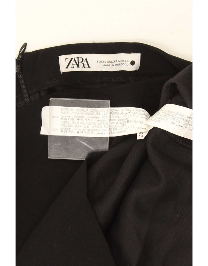 Женский топ Zara с длинным рукавом UK 6 XS, черный полиэстер