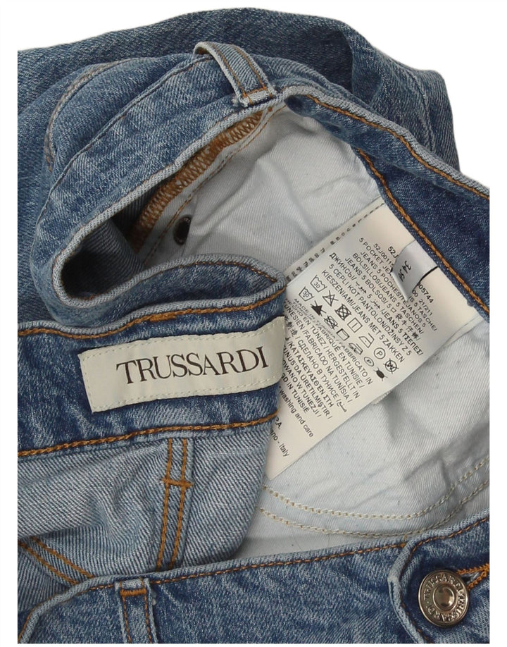 Мужские потертые узкие джинсы Trussardi W34 L31 синие