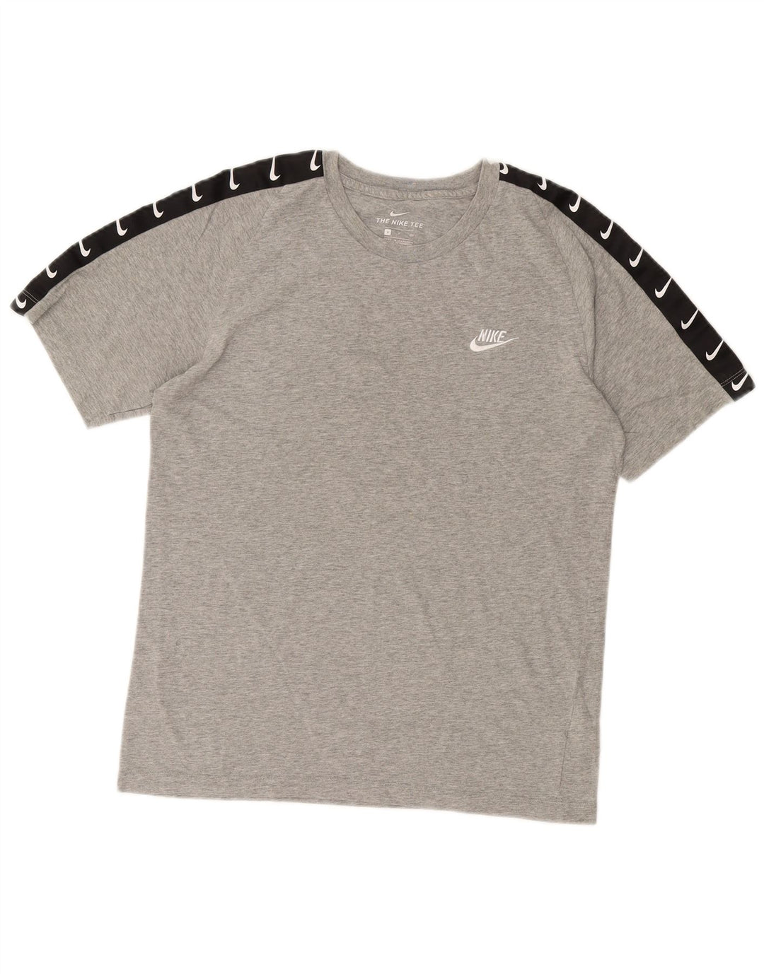 NIKE Mens Graphic T-Shirt Top Small Grey Colourblock Cotton