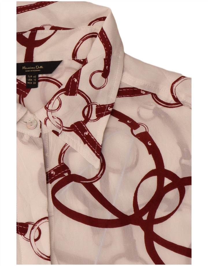 Женская рубашка для верховой езды Massimo Dutti EU 42, большая белая вискоза