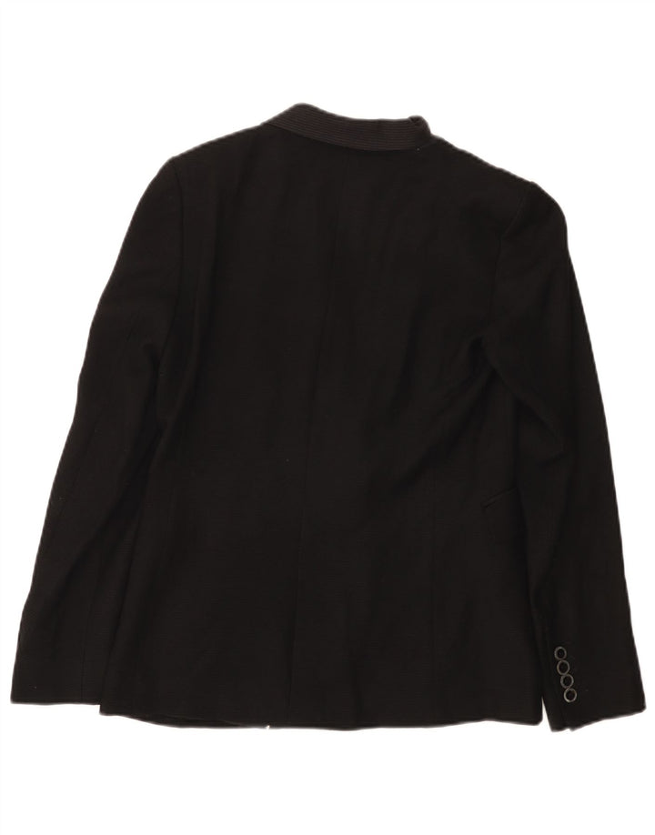 Женский пиджак на 1 пуговице MASSIMO DUTTI EU 36 XS, черная шерсть