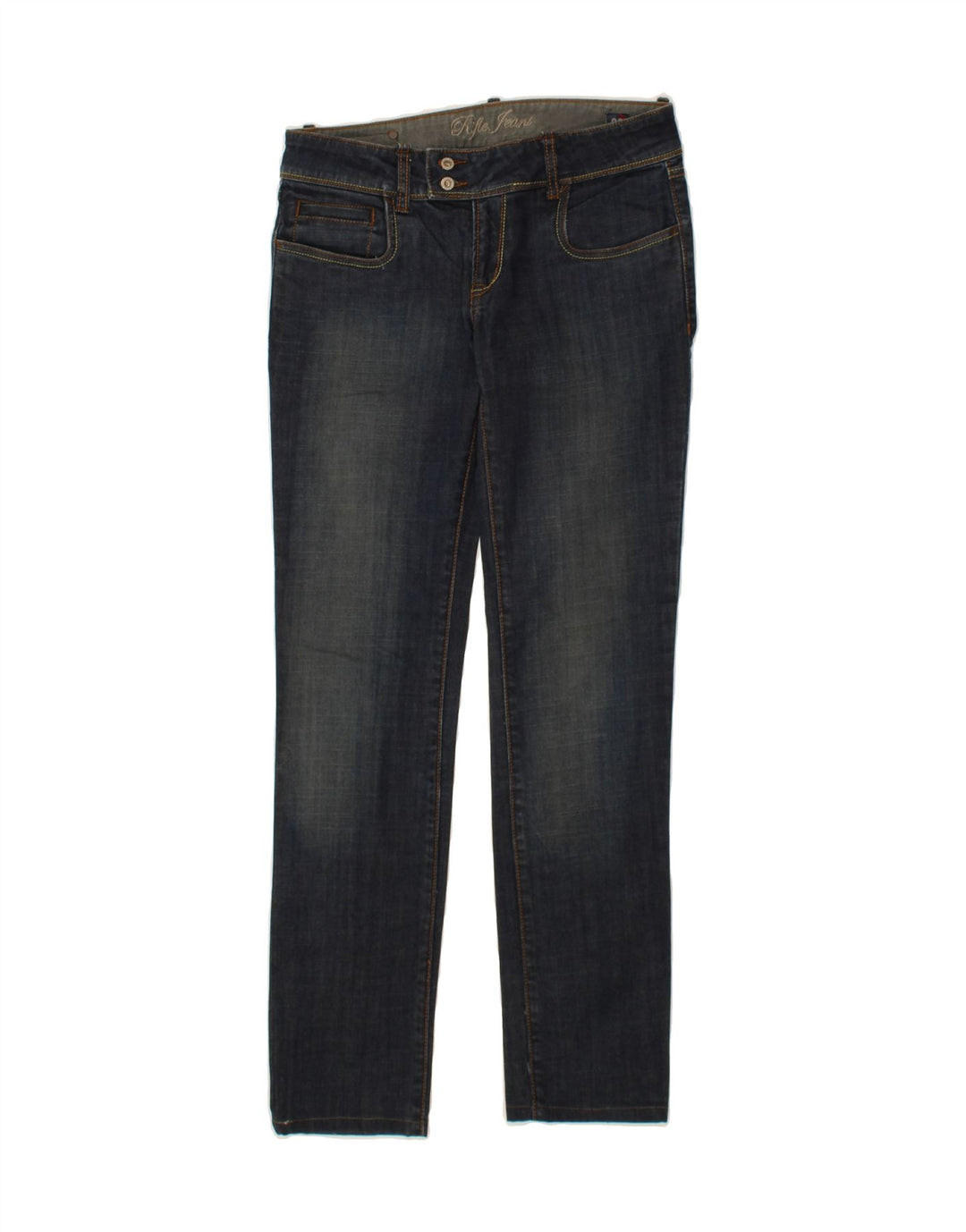RIFLE Womens Slim Jeans W29 L32 Navy Blue Vintage Rifle and Second-Hand Rifle from Messina Hembry 