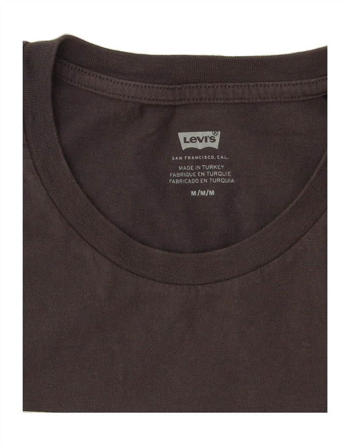 LEVI'S Womens Graphic T-Shirt Top UK 12 Medium Grey Vintage Levi's and Second-Hand Levi's from Messina Hembry 