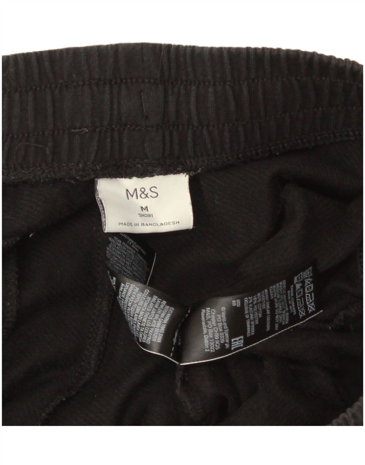 Мужские спортивные брюки Marks & Spencer, хлопковые, среднего размера, черные