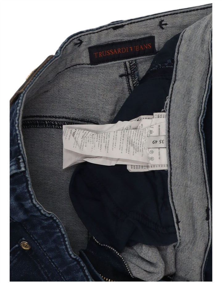 TRUSSARDI Женские узкие джинсы IT 49 XL W35 L32 Темно-синий полиэстер