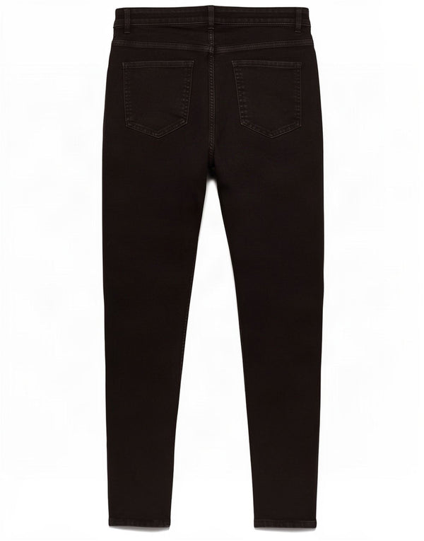 Женские укороченные джинсы скинни Marks & Spencer UK 12, средние W30 L25, черный хлопок