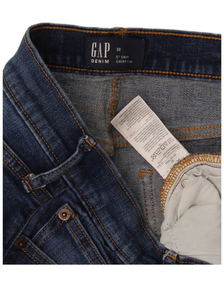 Женские джинсовые шорты Gap W30, хлопковые, среднего синего цвета