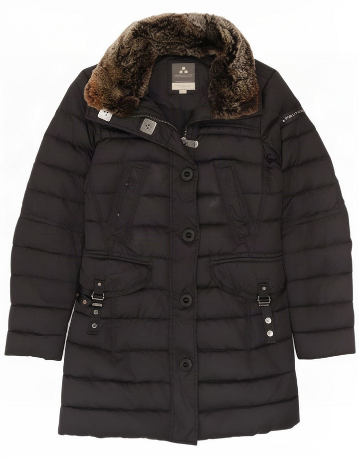 PEUTEREY Мужское стеганое пальто с капюшоном IT 42 Medium Black