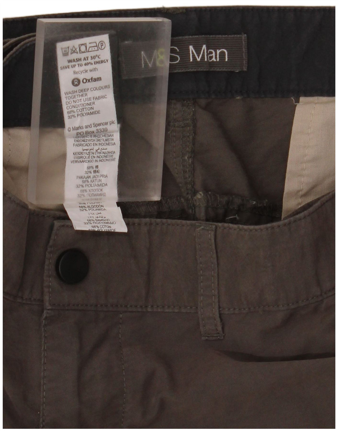 Мужские шорты карго Marks & Spencer W42 2XL серые, хлопок