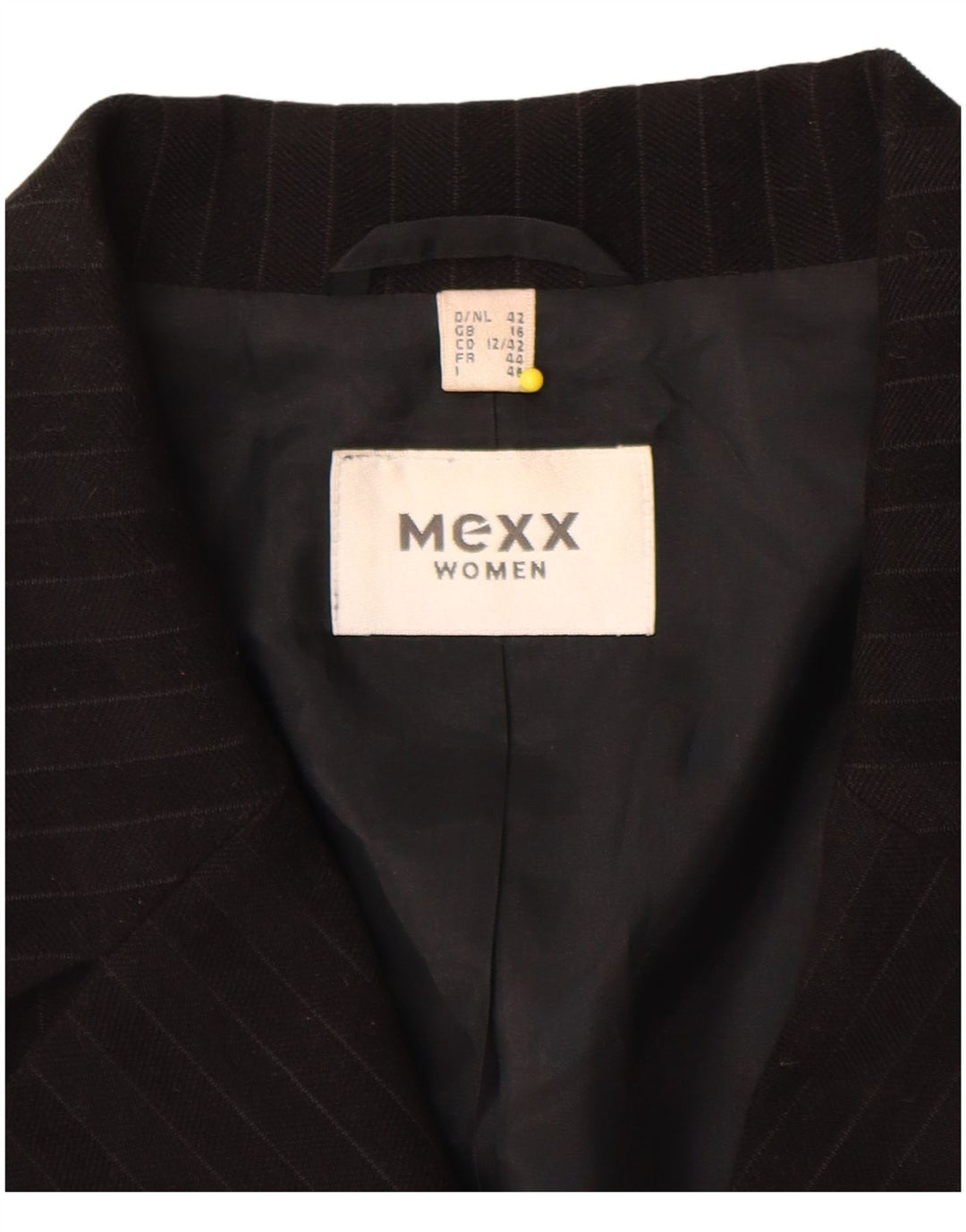 Женское пальто Mexx UK 16, большой полиэстер в черную полоску