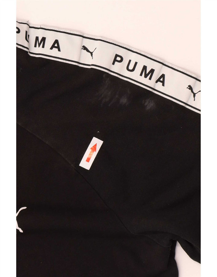 Мужская футболка с рисунком Puma, средний черный, цветной блок