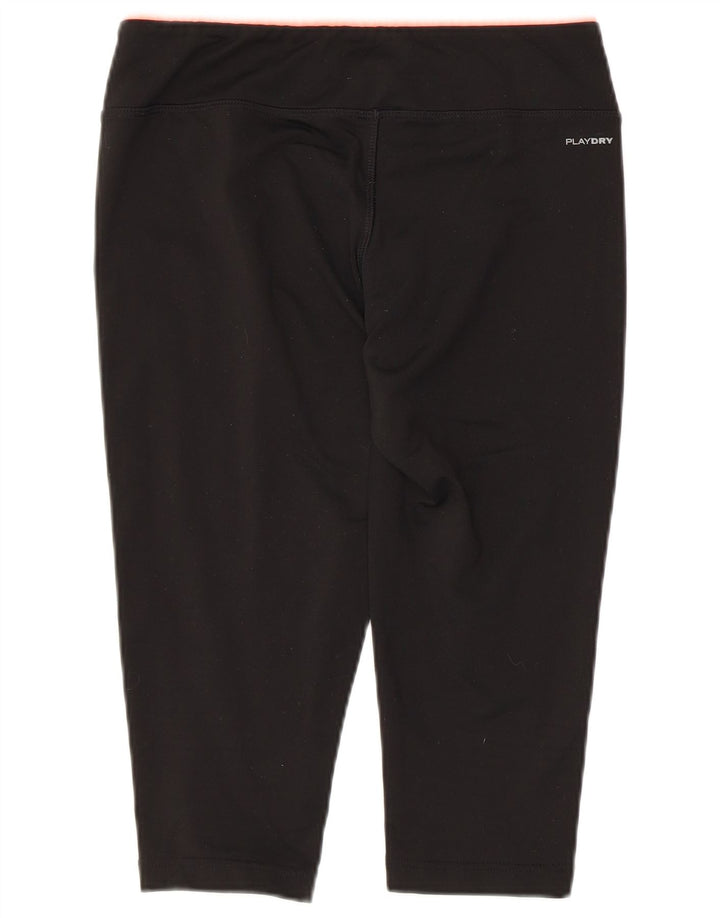 Женские облегающие леггинсы-капри Reebok UK 14, средний черный полиэстер