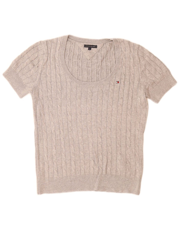 Женский свитер с вырезом «лодочка» Tommy Hilfiger UK 12, средний серый