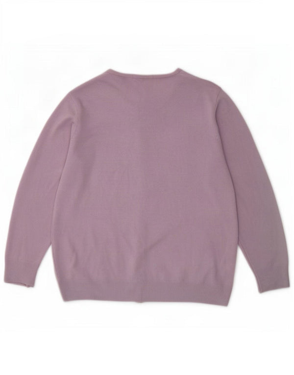 Женский кардиган Marks & Spencer UK 16, большой фиолетовый акрил