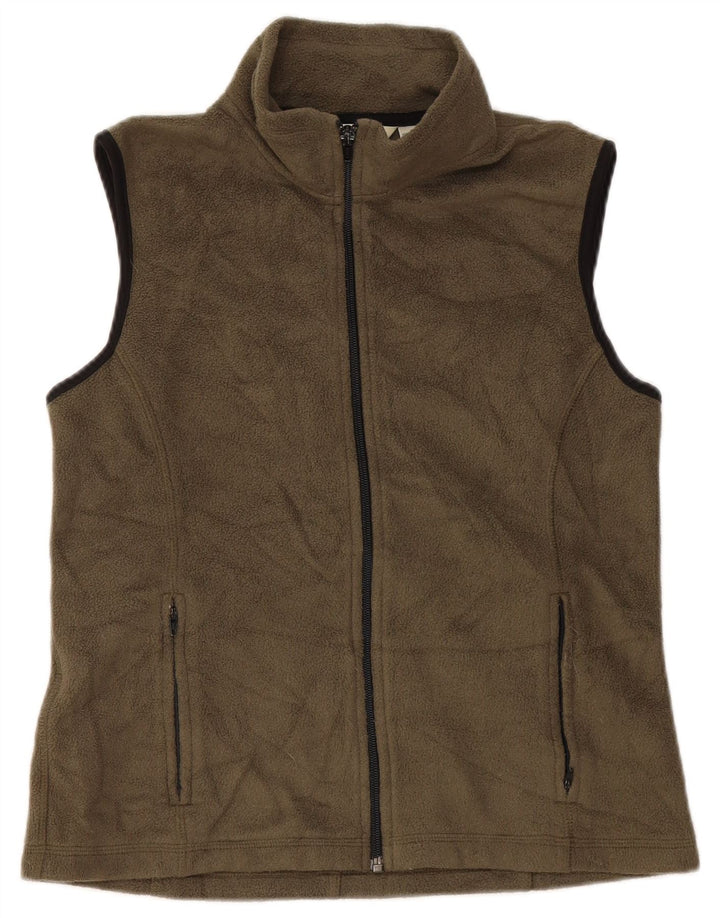 Женский флисовый жилет Eddie Bauer UK 10, маленький размер, цвет хаки, полиэстер