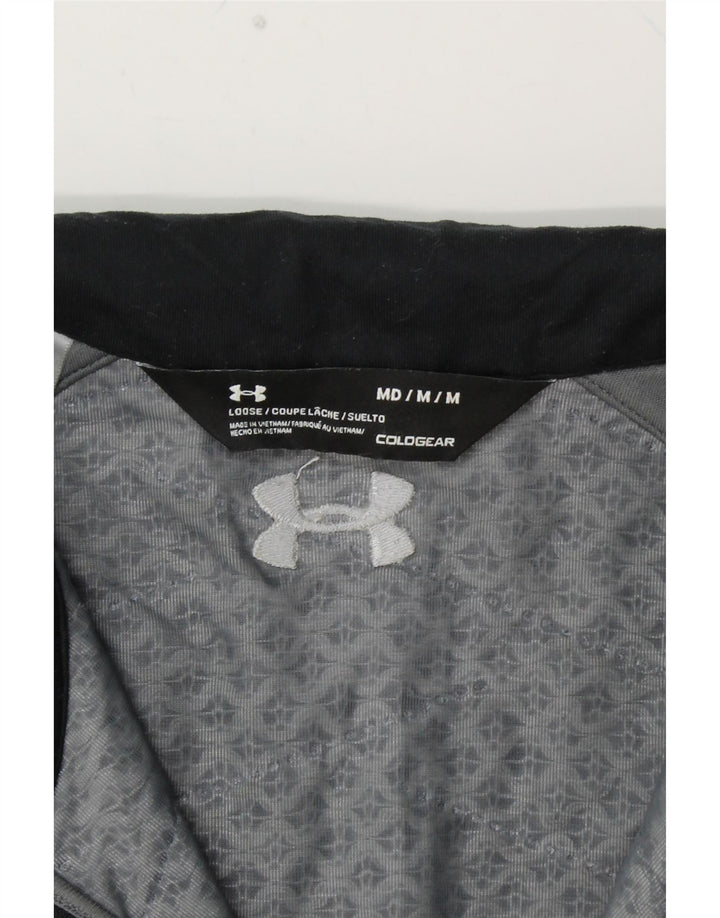 Мужской пуловер-пуловер UNDER ARMOR, топ среднего серого цвета с цветными блоками